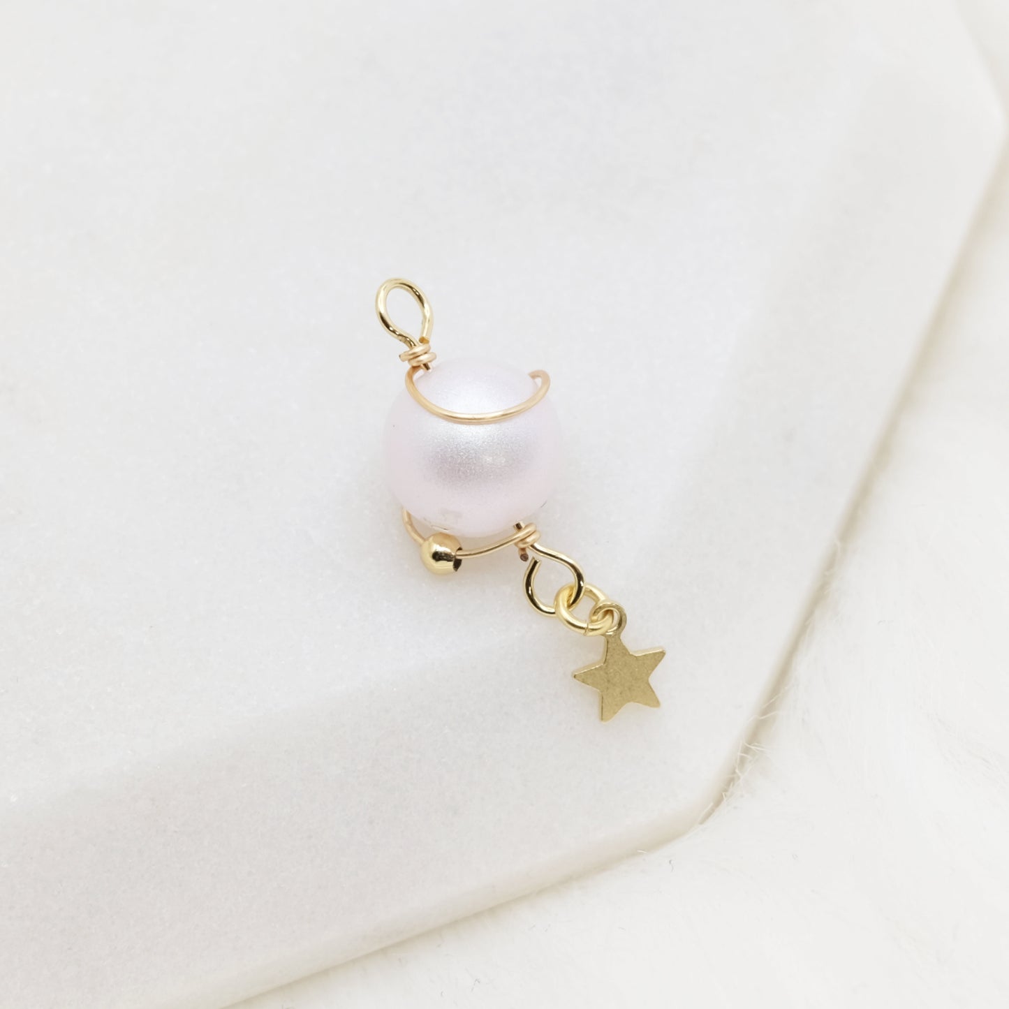 Handmade Celestial Pearl Charm