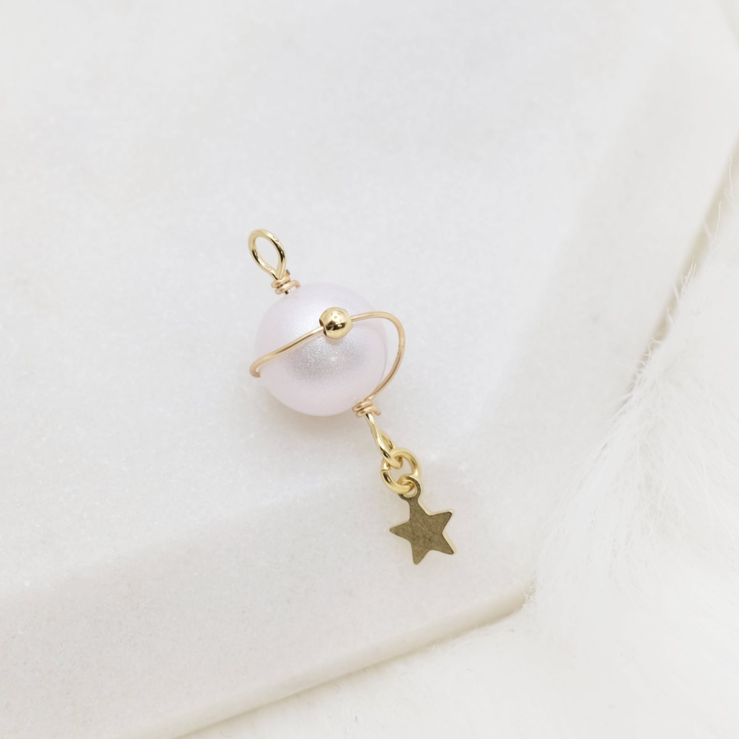 Handmade Celestial Pearl Charm