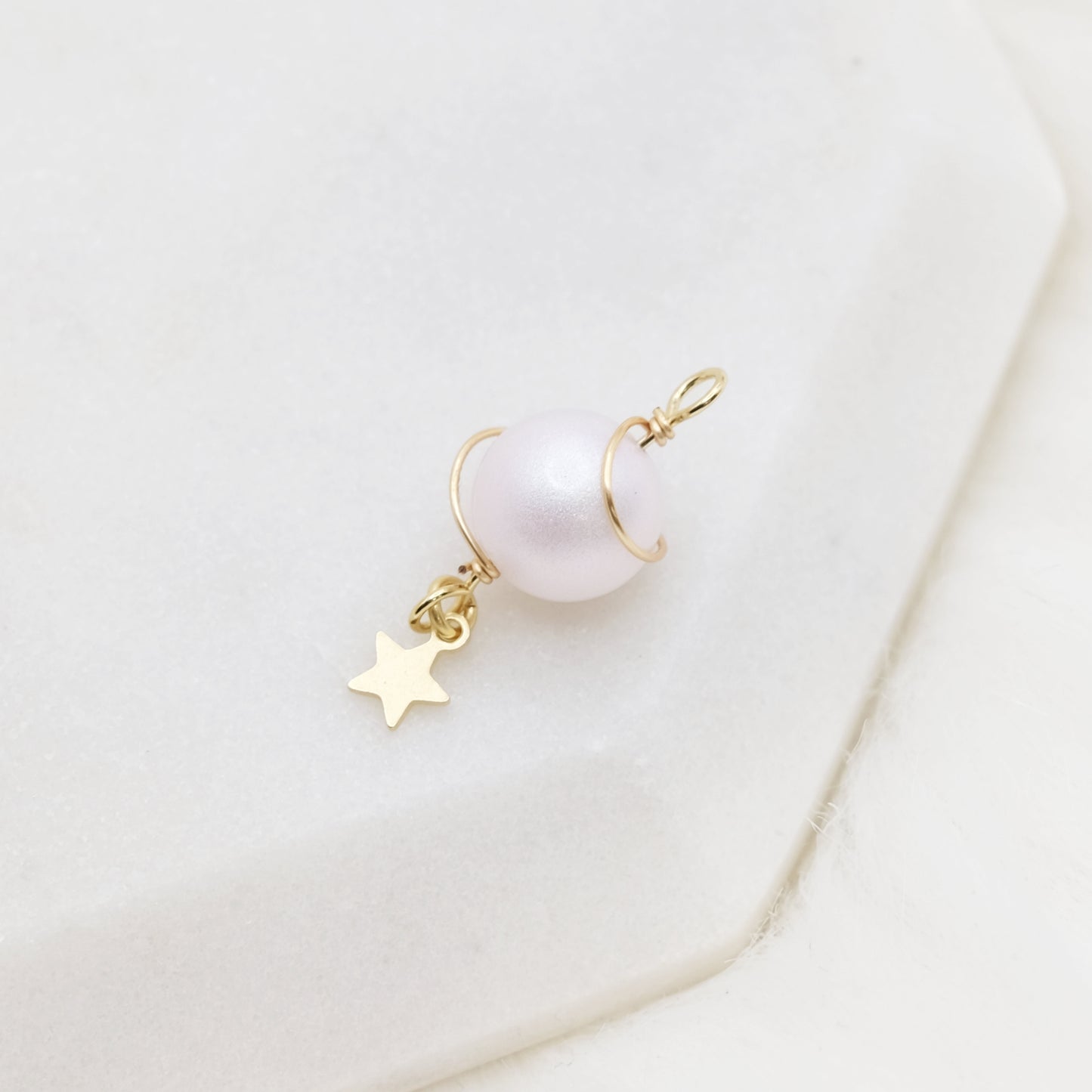Handmade Celestial Pearl Charm