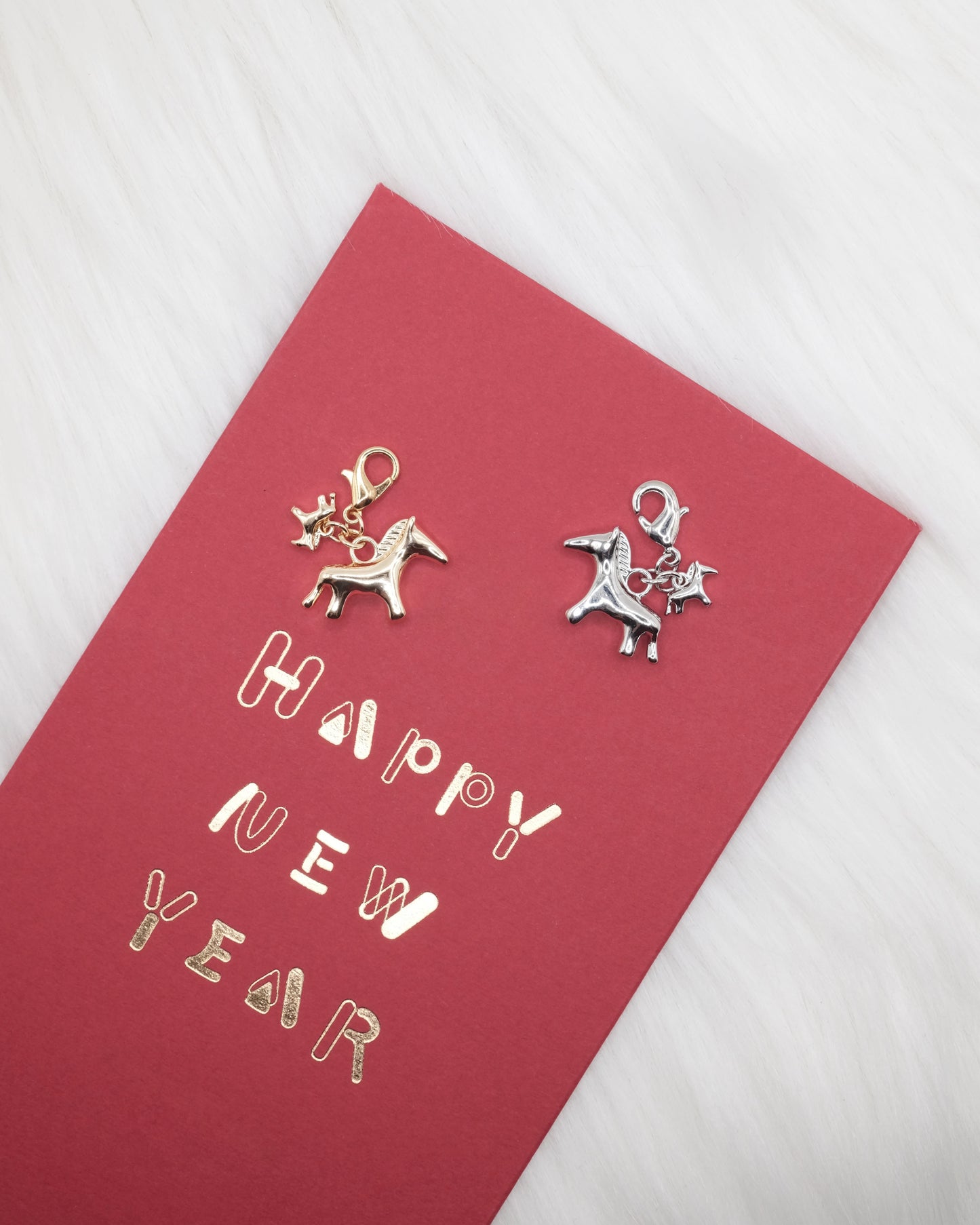 Year of the Horse charm (silvery)