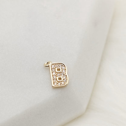 Sparkling Letter B Alphabet Charm