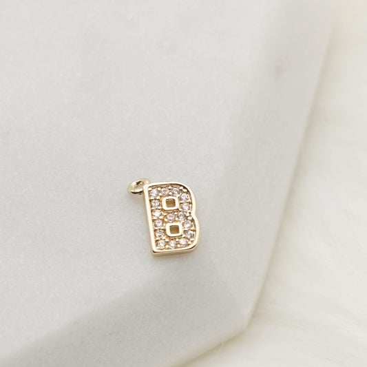 Sparkling Letter B Alphabet Charm