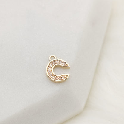 Sparkling Letter C Alphabet Charm