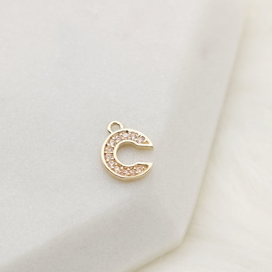 Sparkling Letter C Alphabet Charm