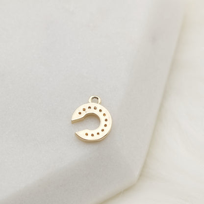 Sparkling Letter C Alphabet Charm