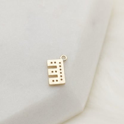 Sparkling Letter E Alphabet Charm