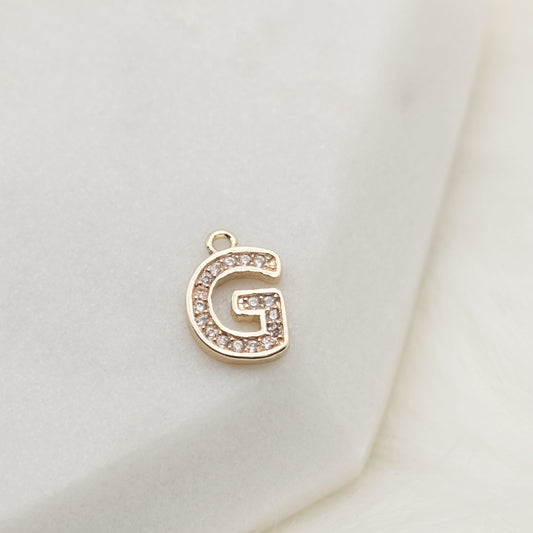 Sparkling Letter G Alphabet Charm