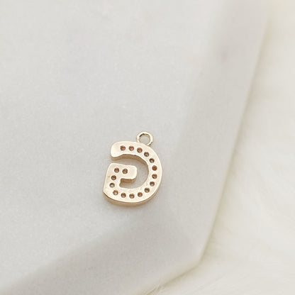 Sparkling Letter G Alphabet Charm