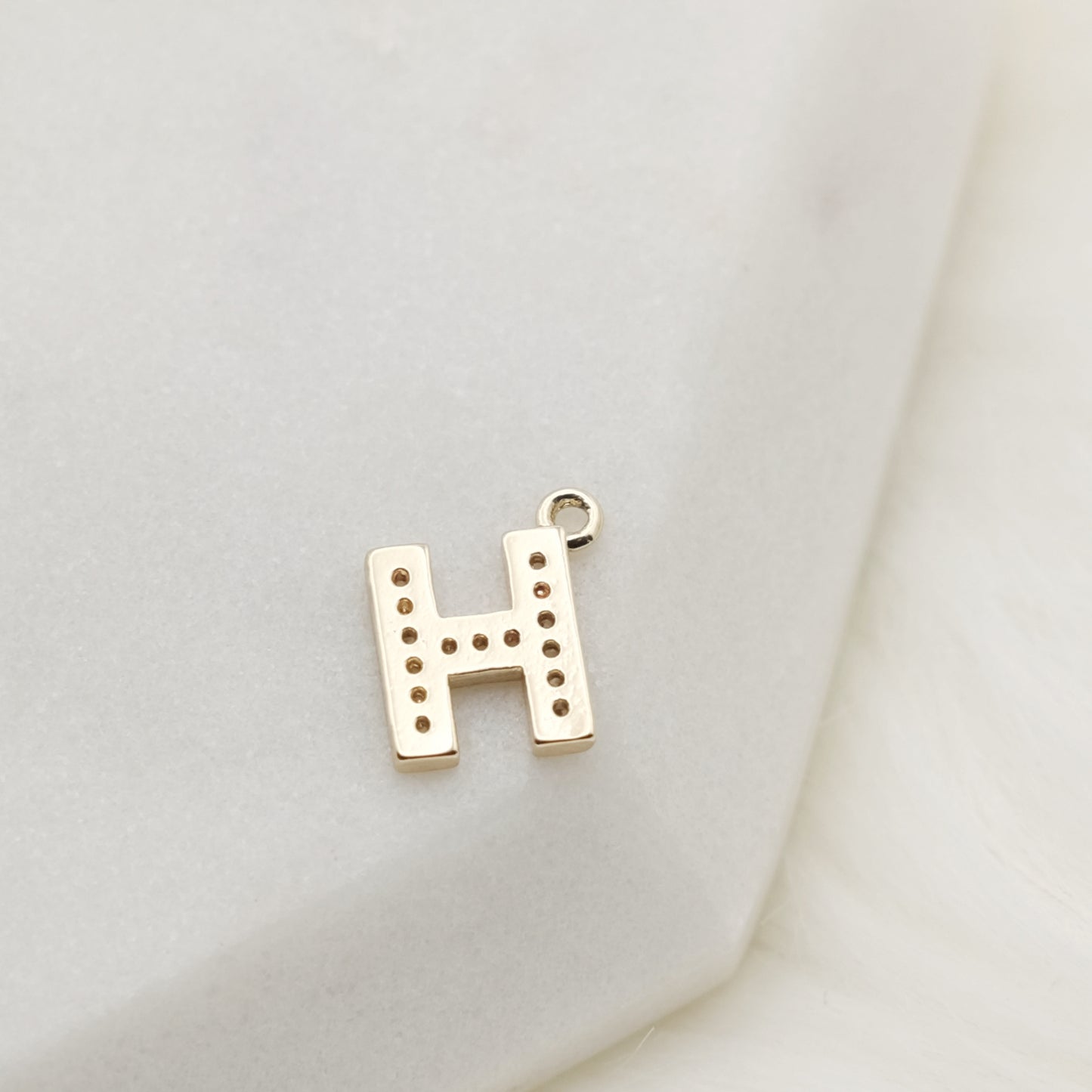 Sparkling Letter H Alphabet Charm