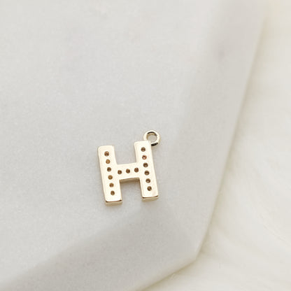 Sparkling Letter H Alphabet Charm