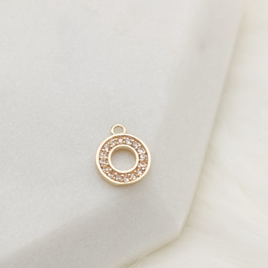 Sparkling Letter O Alphabet Charm