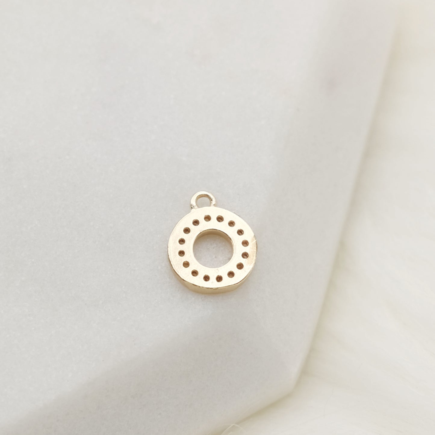 Sparkling Letter O Alphabet Charm