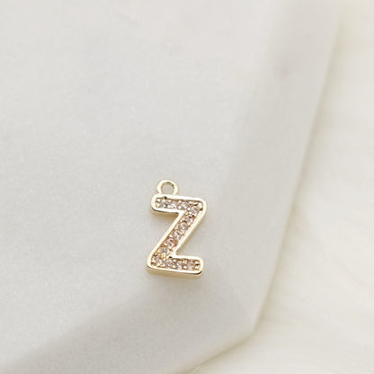 Sparkling Letter Z Alphabet Charm