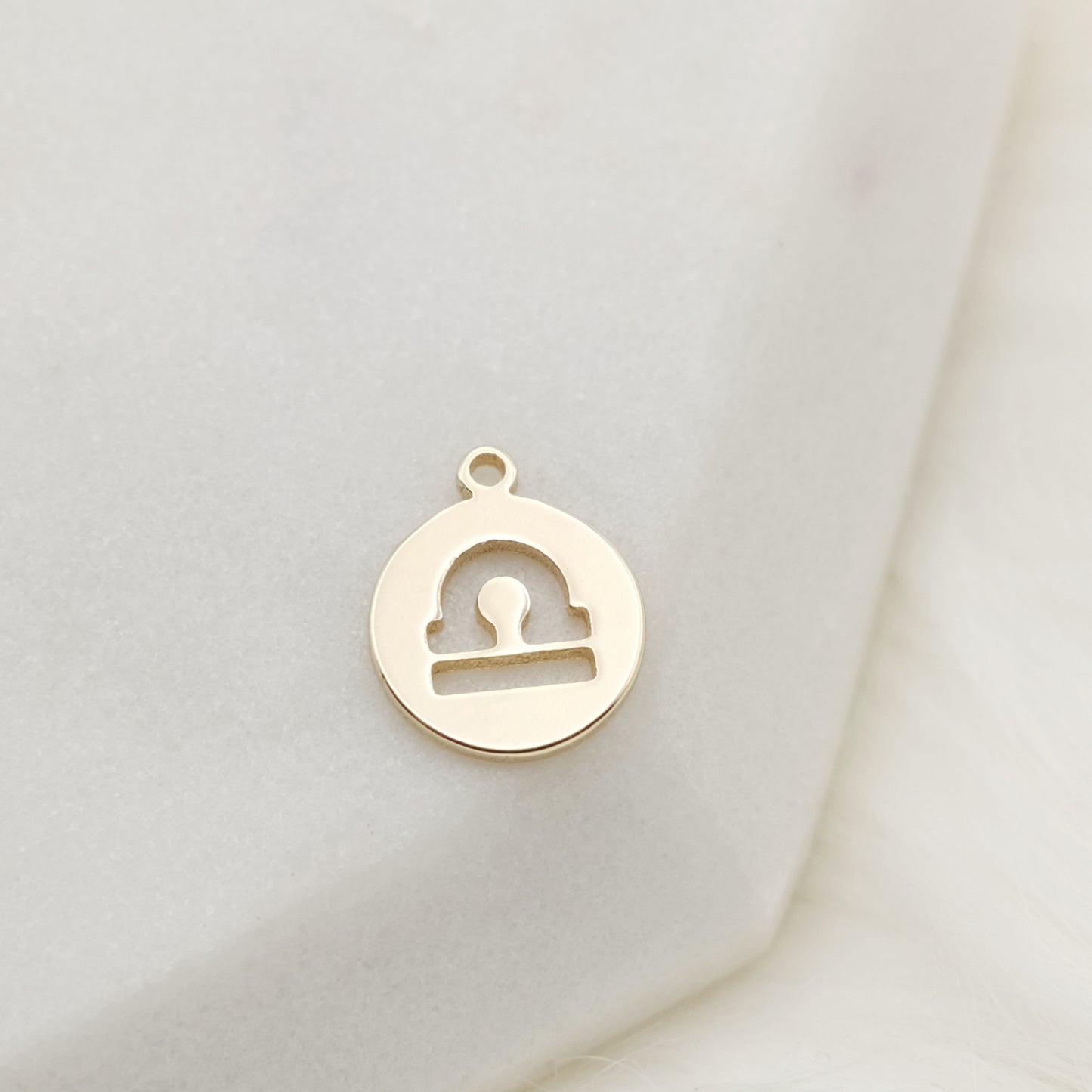 Round Tag Libra Zodiac Charm