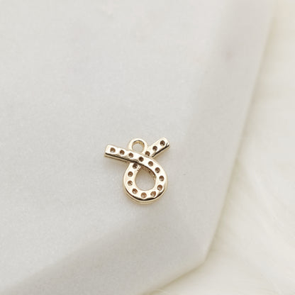 Shimmering Taurus Zodiac Charm