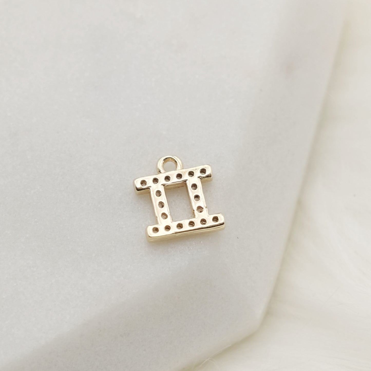 Shimmering Gemini Zodiac Charm