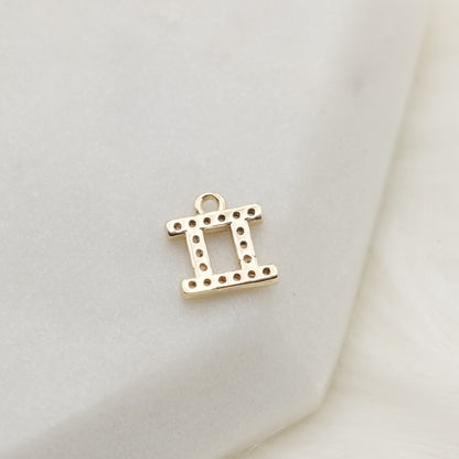 Shimmering Gemini Zodiac Charm