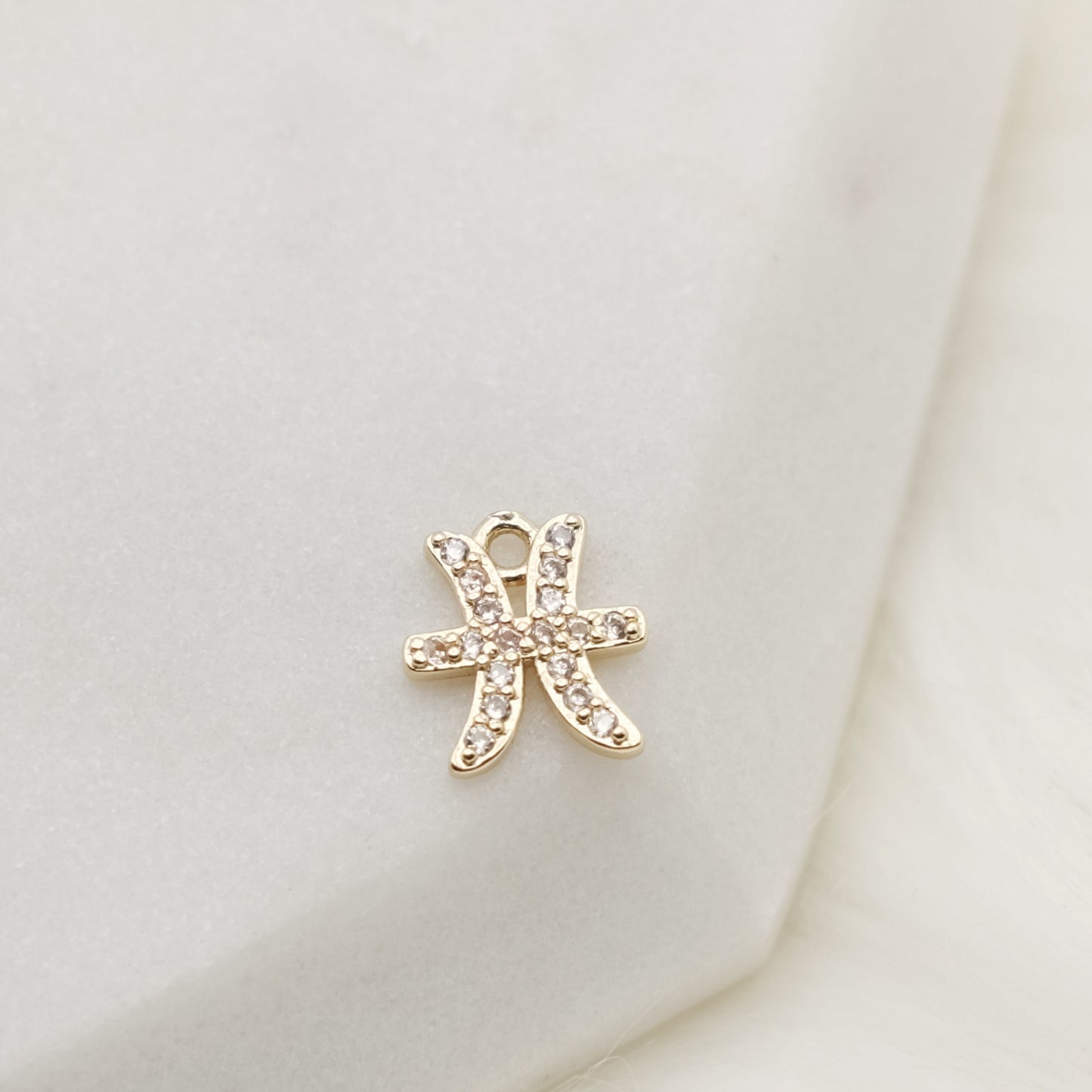 Shimmering Pisces Zodiac Charm