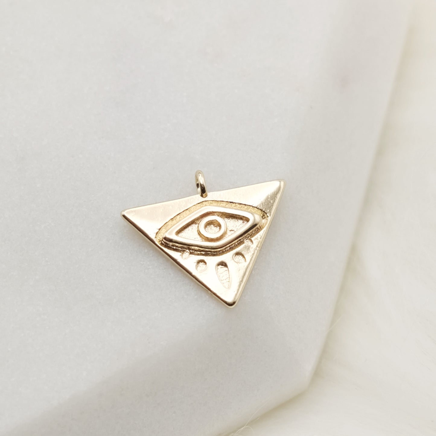 Triangle Evil Eye Charm