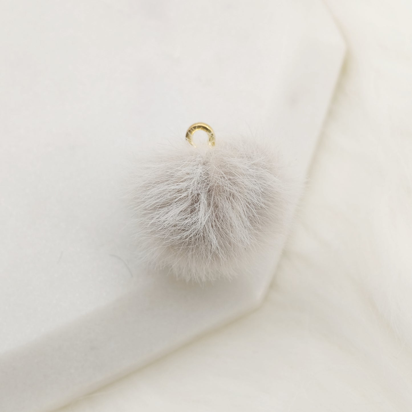 Gray Pom Pom Pop Charm