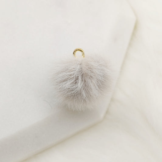 Gray Pom Pom Pop Charm