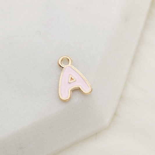 Enamel Letter A Alphabet Charm