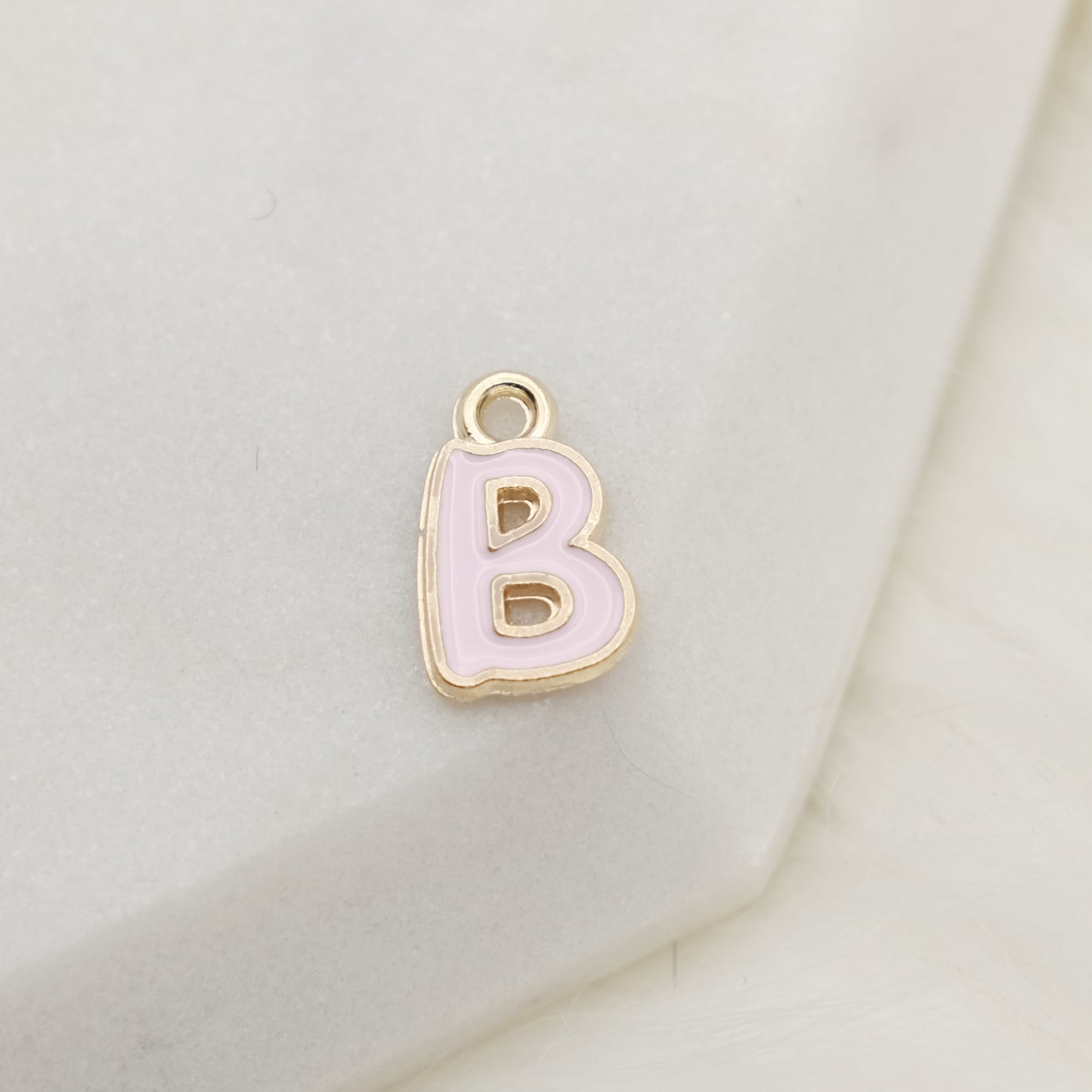 Enamel Letter B Alphabet Charm