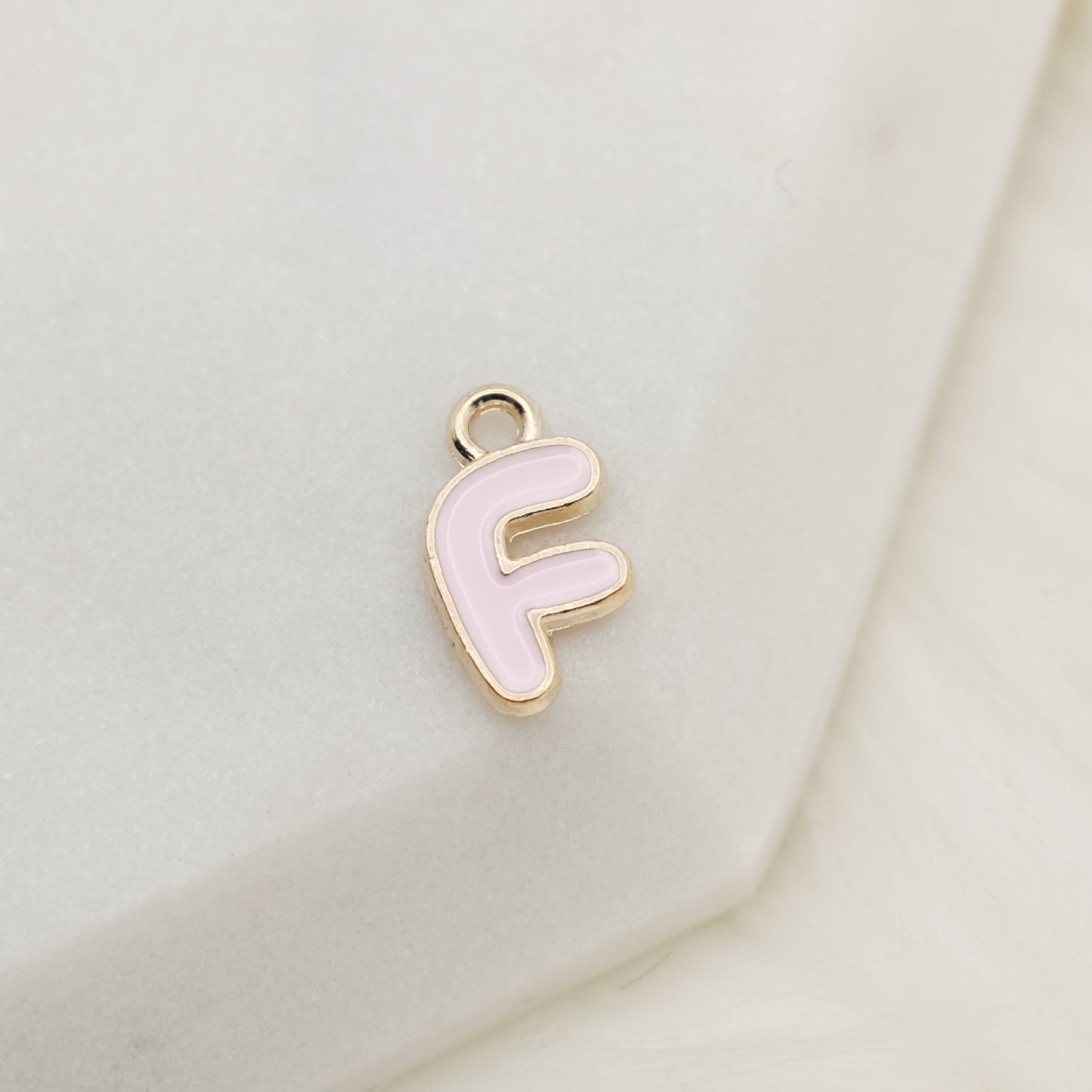 Enamel Letter F Alphabet Charm