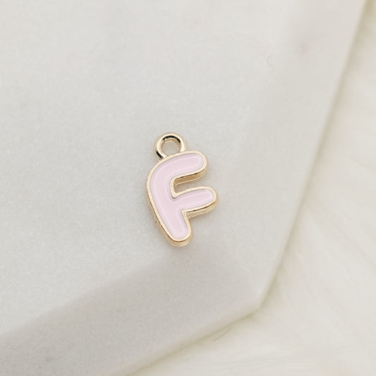 Enamel Letter F Alphabet Charm