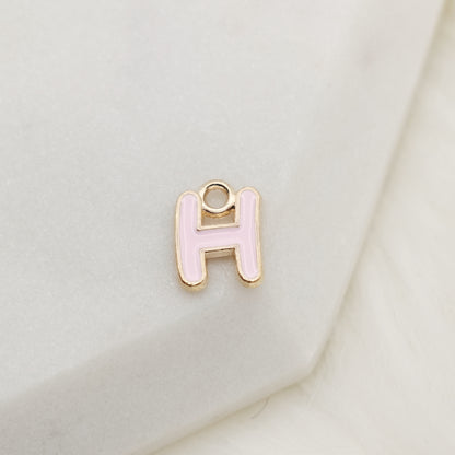 Enamel Letter H Alphabet Charm