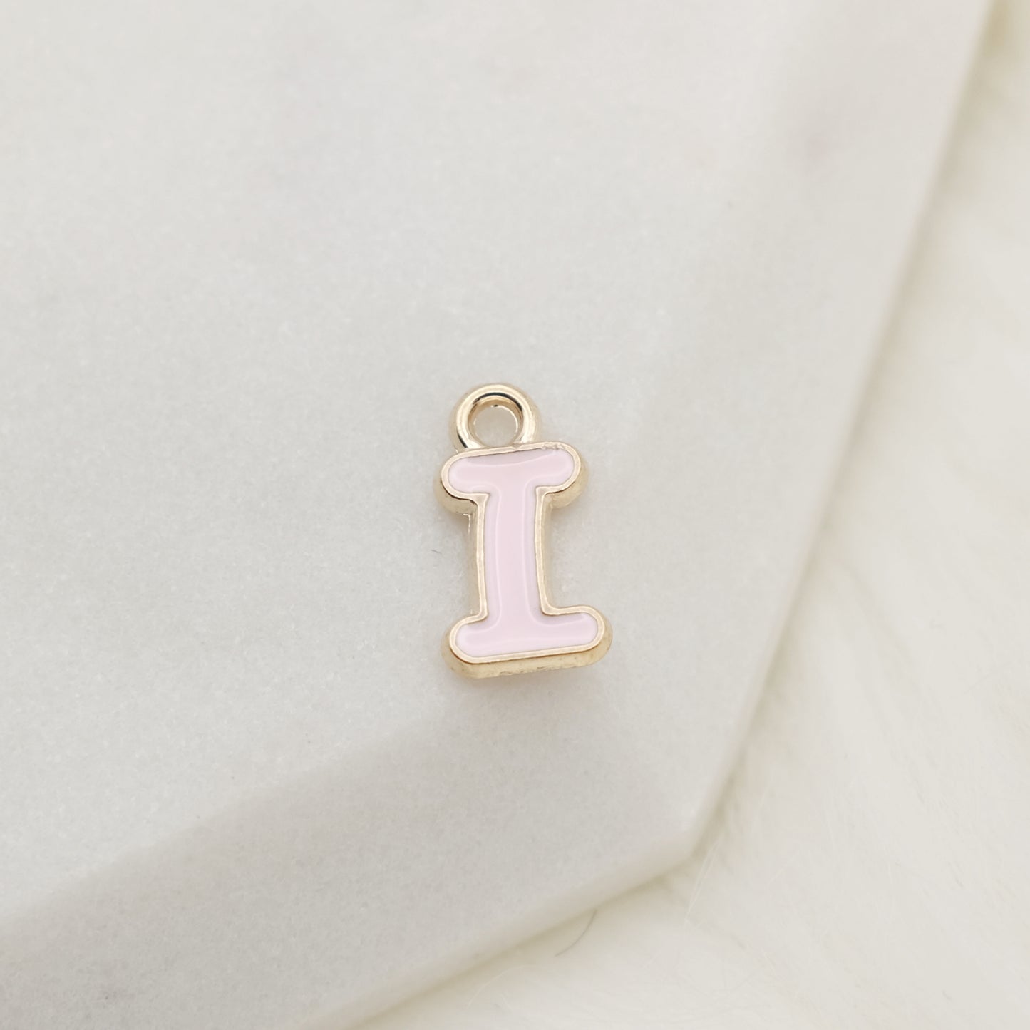 Enamel Letter I Alphabet Charm