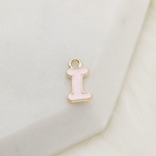 Enamel Letter I Alphabet Charm