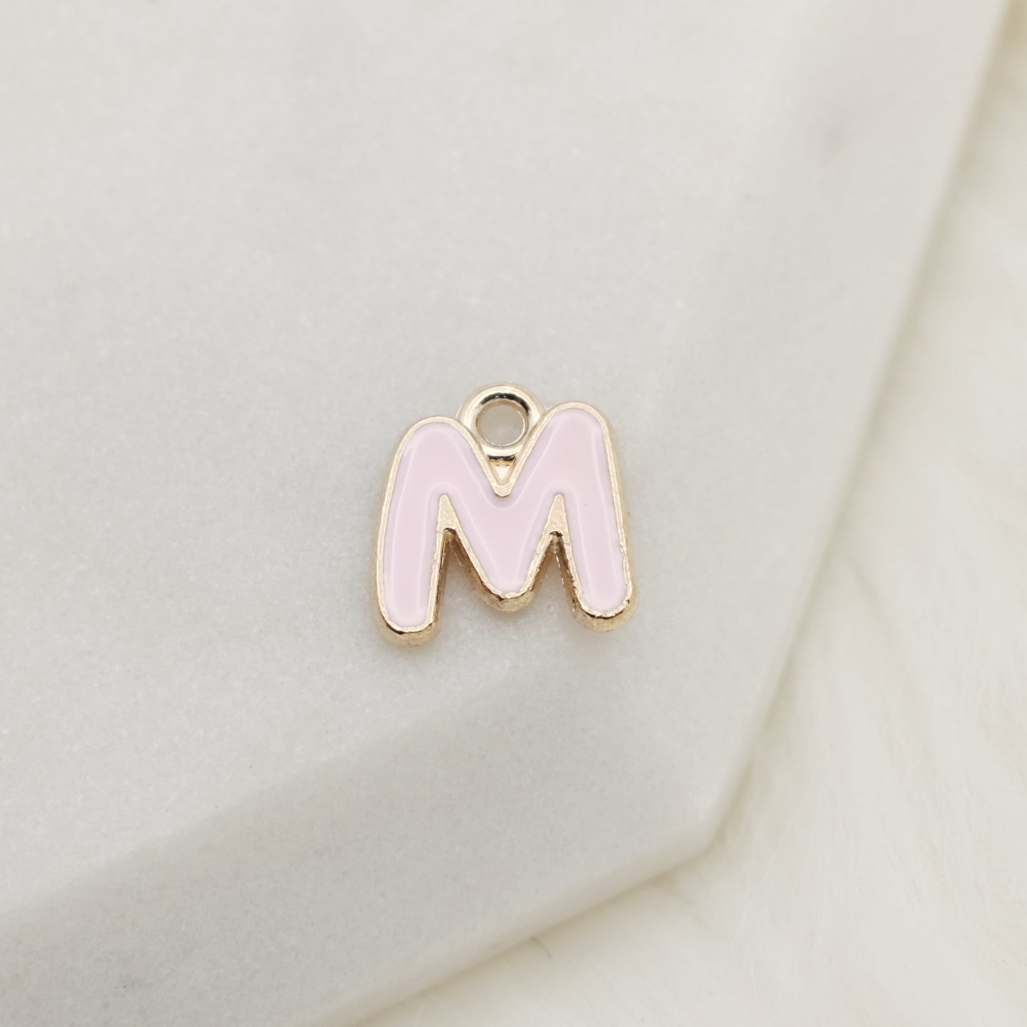 Enamel Letter M Alphabet Charm