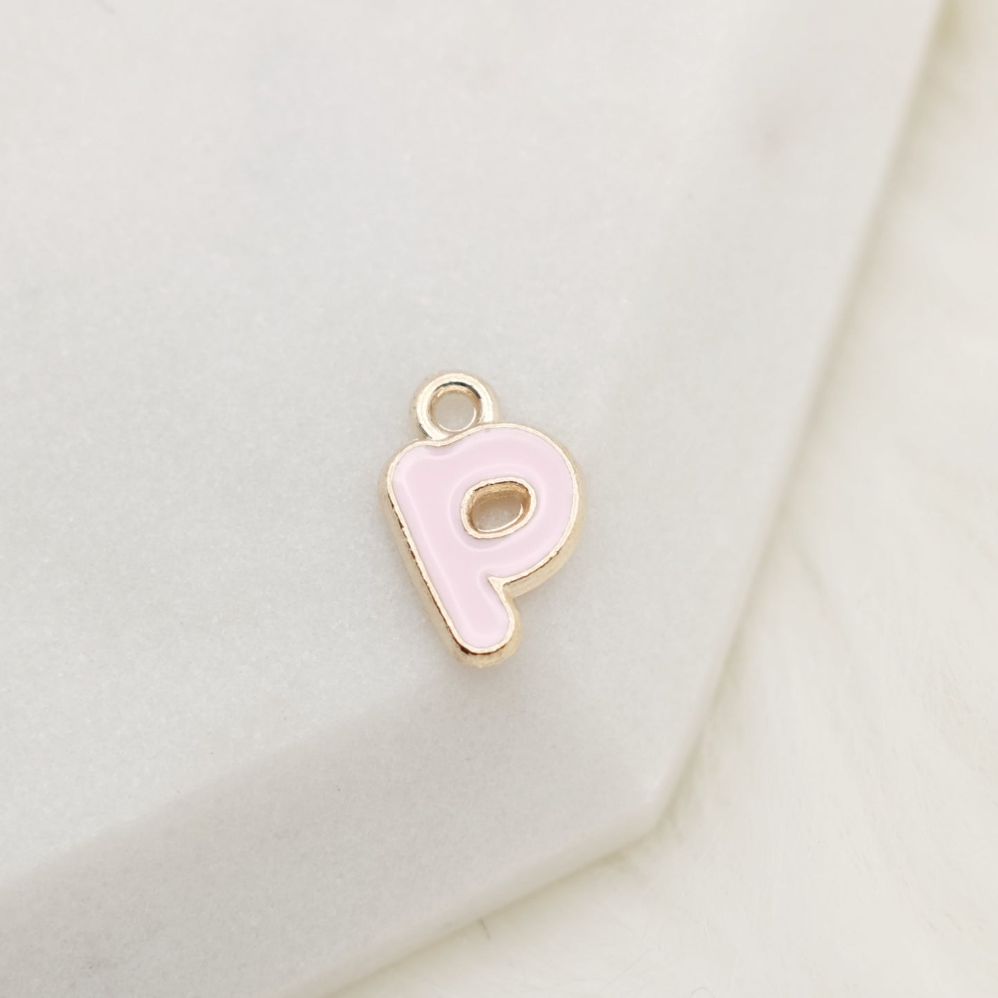 Enamel Letter P Alphabet Charm