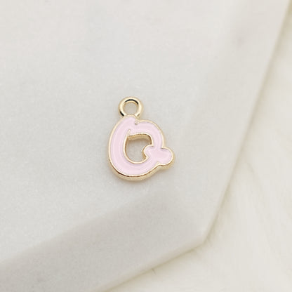 Enamel Letter Q Alphabet Charm