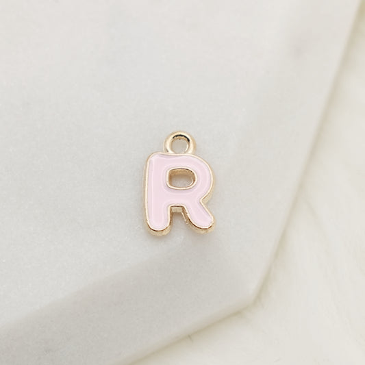 Enamel Letter R Alphabet Charm