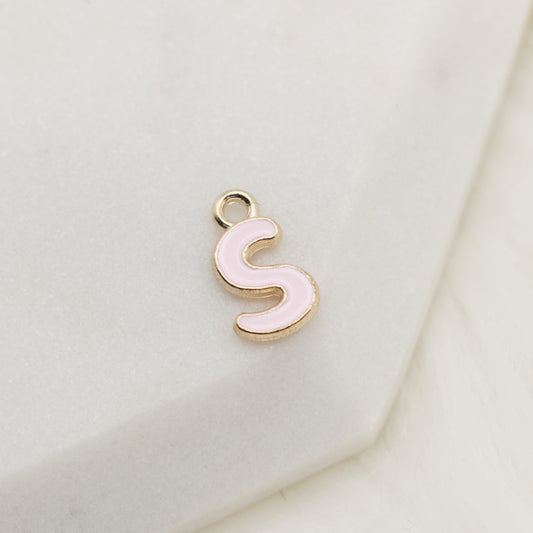 Enamel Letter S Alphabet Charm