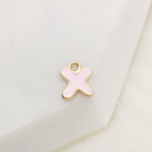 Enamel Letter X Alphabet Charm