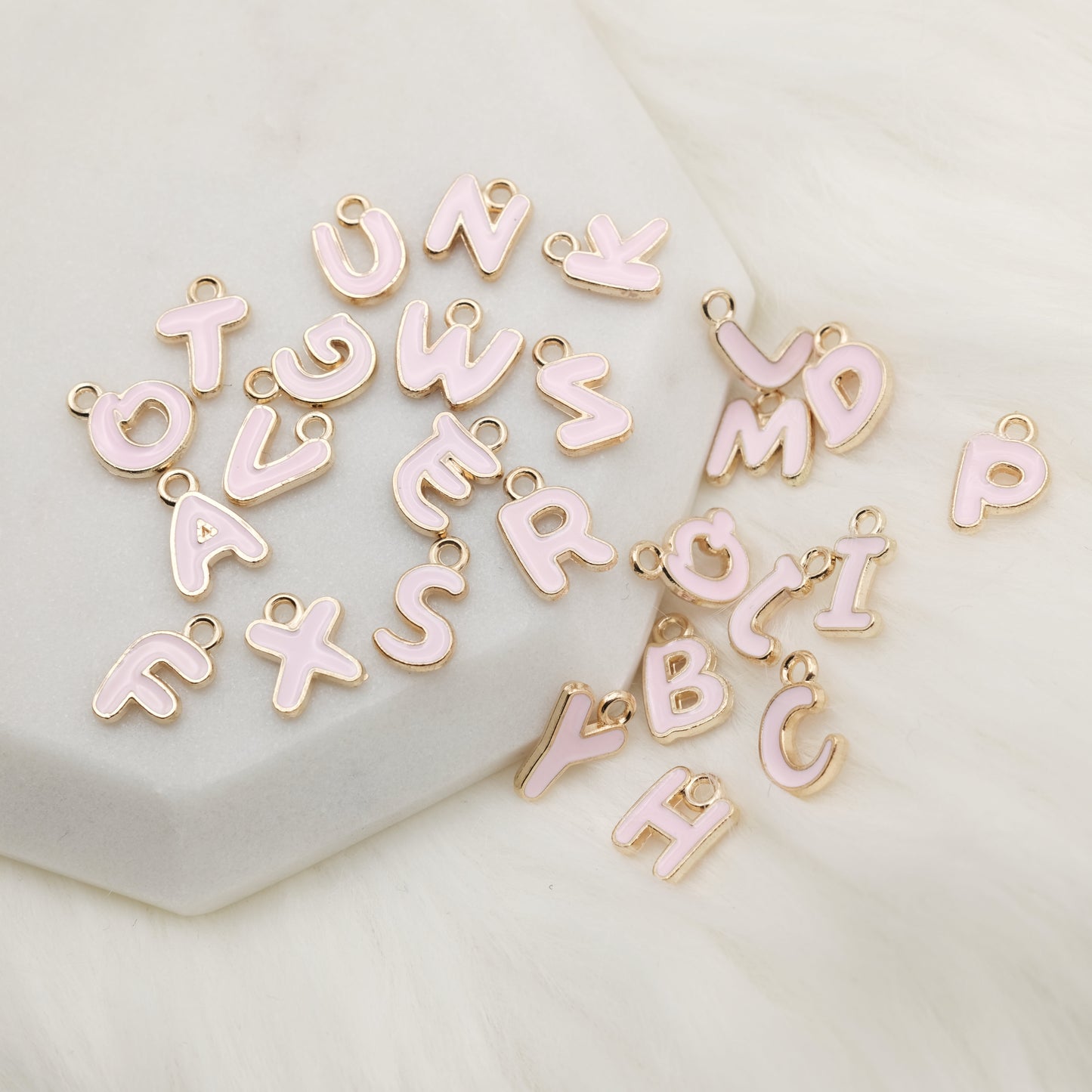 Enamel Letter W Alphabet Charm