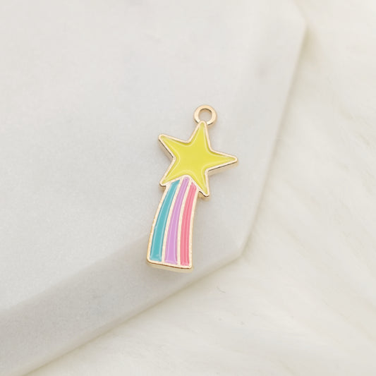 Enamel Rainbow Star Charm