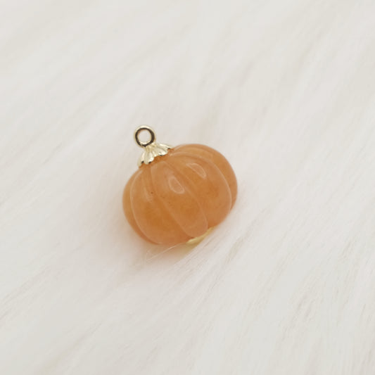 Golden Jade Pumpkin Charm