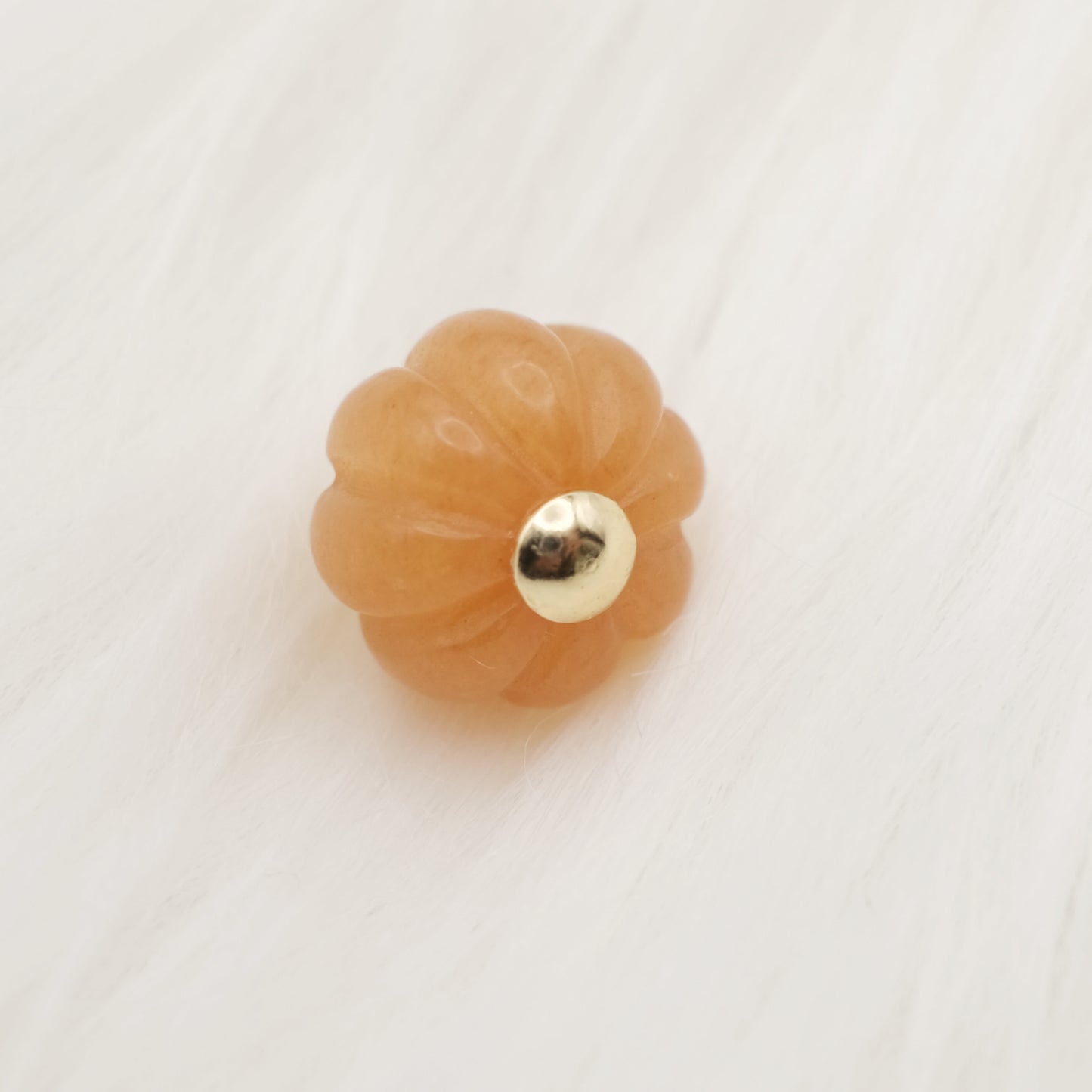 Golden Jade Pumpkin Charm