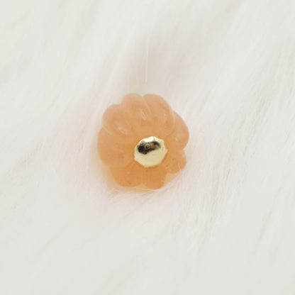 Golden Jade Tall Pumpkin Charm