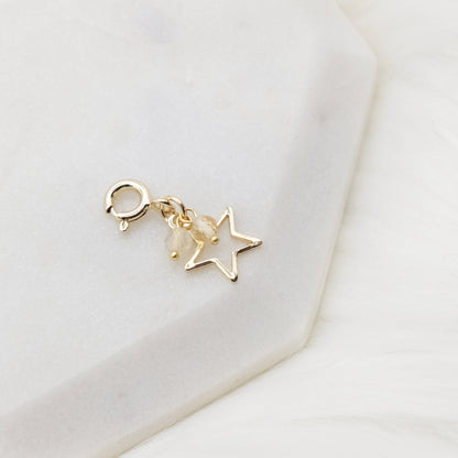 November Citrine Genie Charm