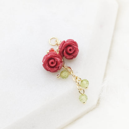 Handmade Rose Duet Charm
