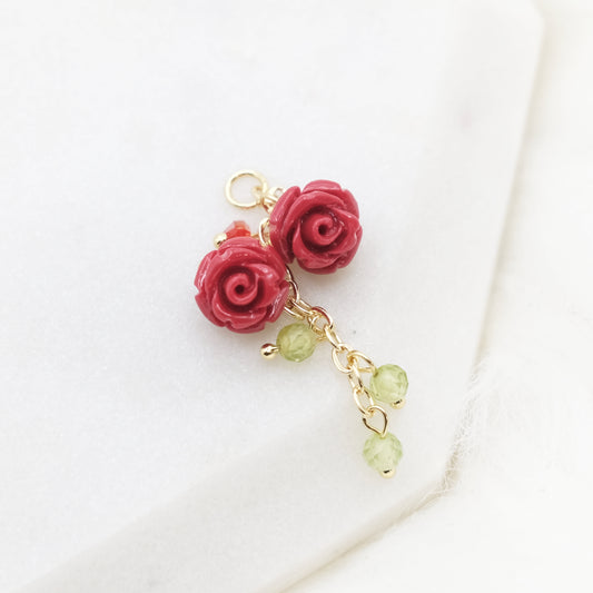 Handmade Rose Duet Charm