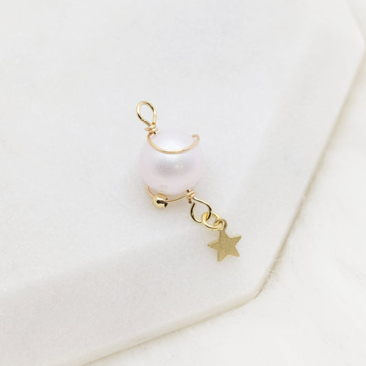 Handmade Celestial Pearl Charm