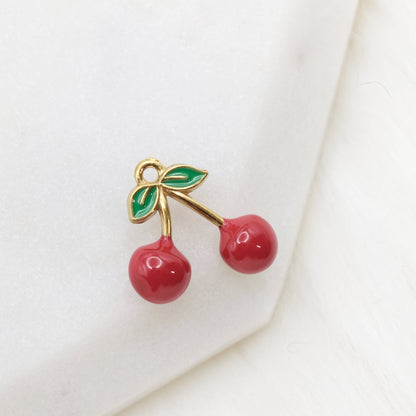 Enamel Cherry Pop Charm