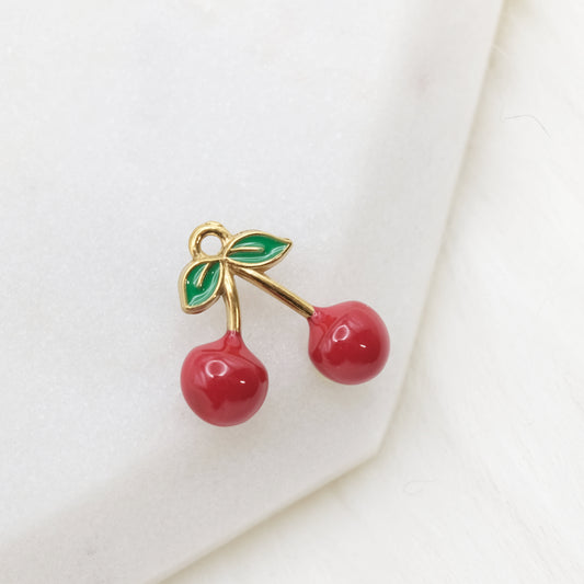 Enamel Cherry Pop Charm