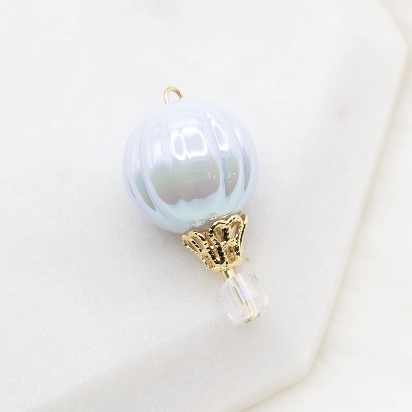 Handmade Opal Sky Balloon Charm